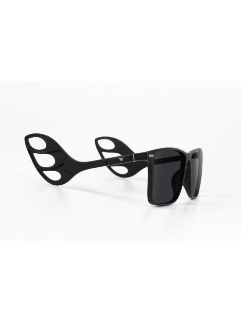 Sunglasses with helmet temples + street temples with GRAY lenses MOTOEYE H0001-C1 Black, Black