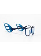 Optical frame with helmet temples + street temples + Clip-On  MOTOEYE H0002-C2 Blue, Transparent blue