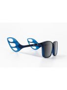 Optical frame with helmet temples + street temples + Clip-On  MOTOEYE H0002-C2 Blue, Transparent blue