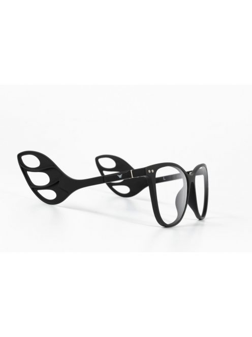 Optical frame with helmet temples MOTOEYE H0003-C1 Black, Black