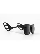 Optical frame with helmet temples + street temples + Clip-On  MOTOEYE H0006-C1 Black, Black